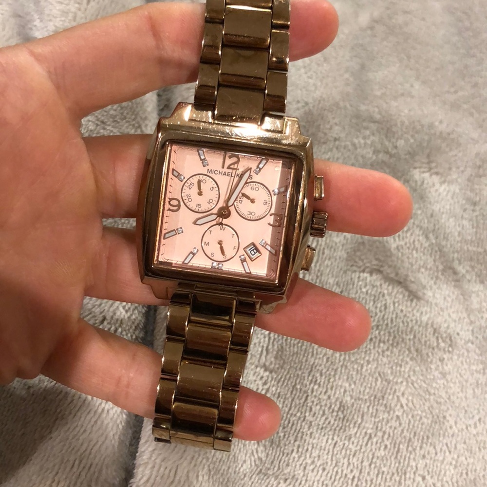 Rose gold watch